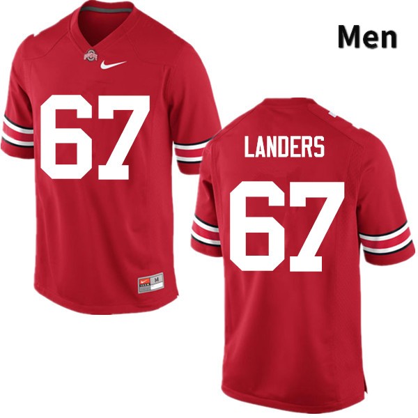Ohio State Buckeyes Robert Landers Men's #67 Red Game Stitched College Football Jersey